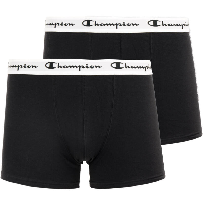 Boxer pour homme 2 -pack blanc / noir - coton respirant L