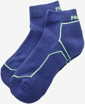 Puma performance sportsokken 2-pack neon blauw 43-46