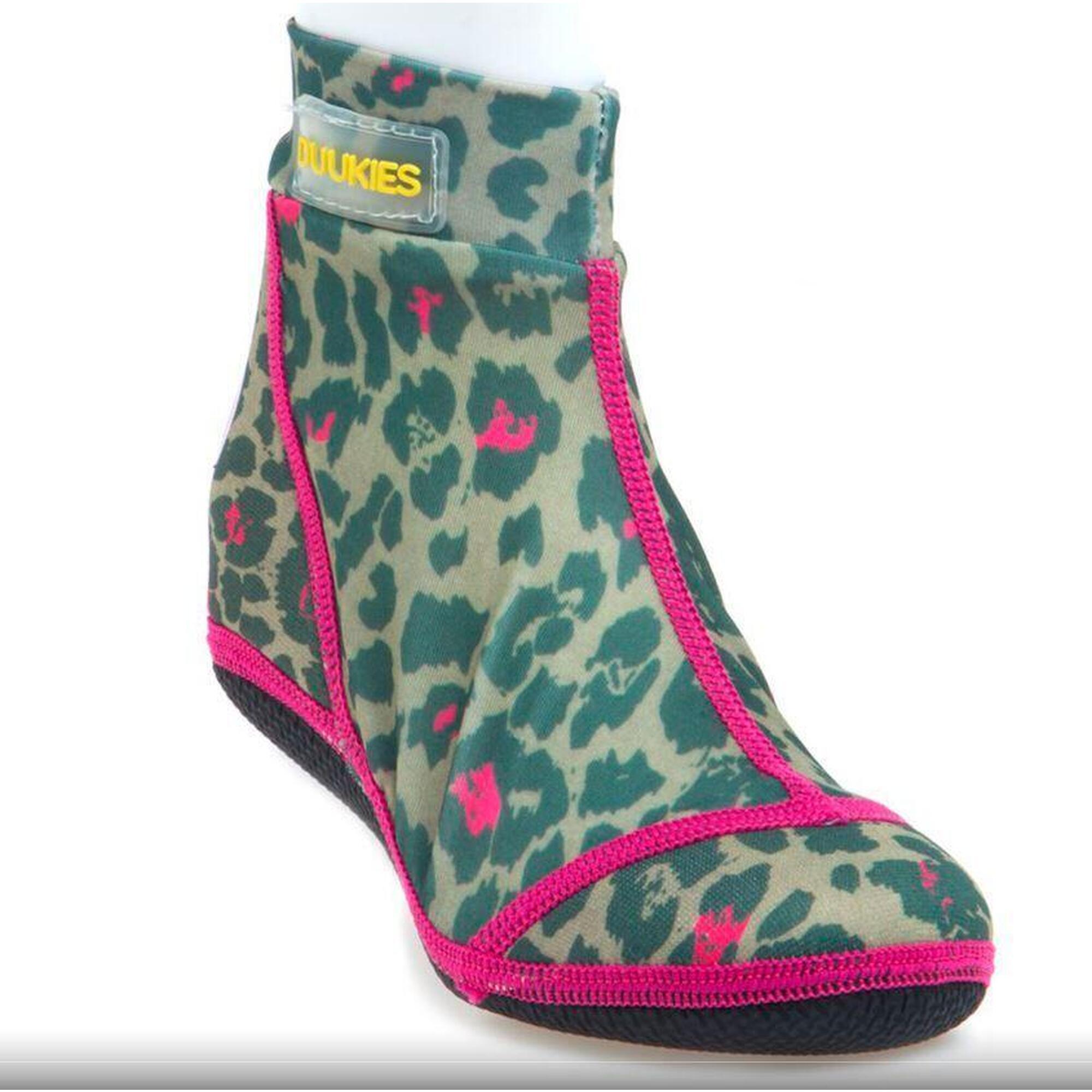 Zeagle - Duukies Keet Chaussettes Plage 28-29, Néoprène, Motif Léopard - Chaussettes Piscine - Multicolore|rose - 28/29 - Decathlon