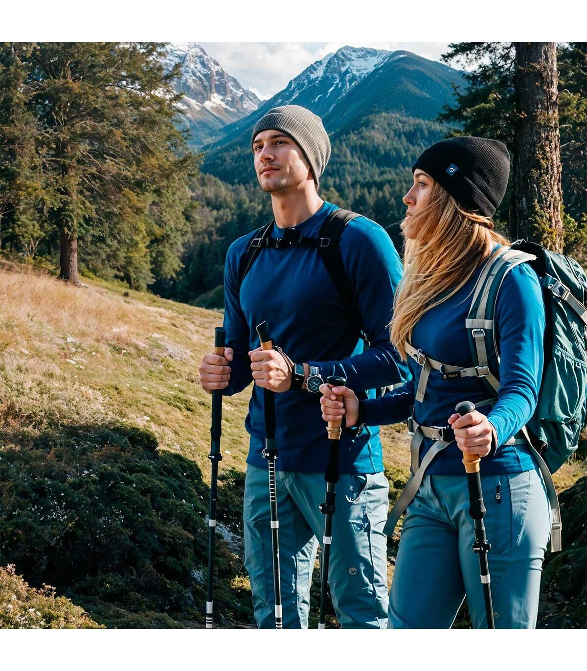 Bastoncini Trekking Carbonio Pieghevoli 115-135 cm 255 g Sughero Uomo Donna M-L 3/7