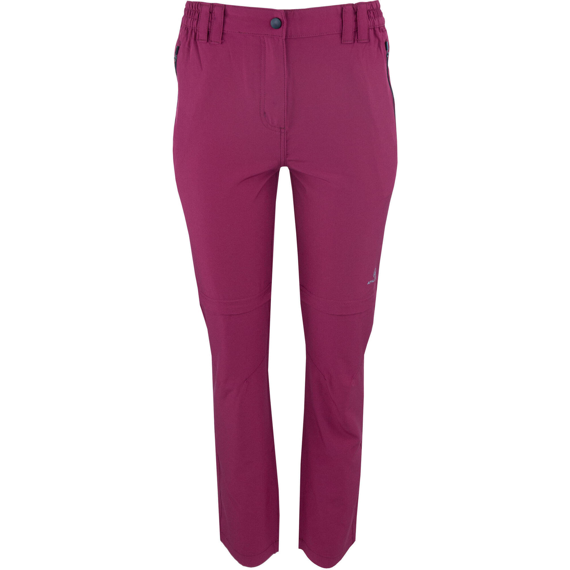 Yoa - Pantalon De Randonnée Femme Athl. Dpt. Manola Prugna 46 - Pantalon Modulable - Violet - Decathlon