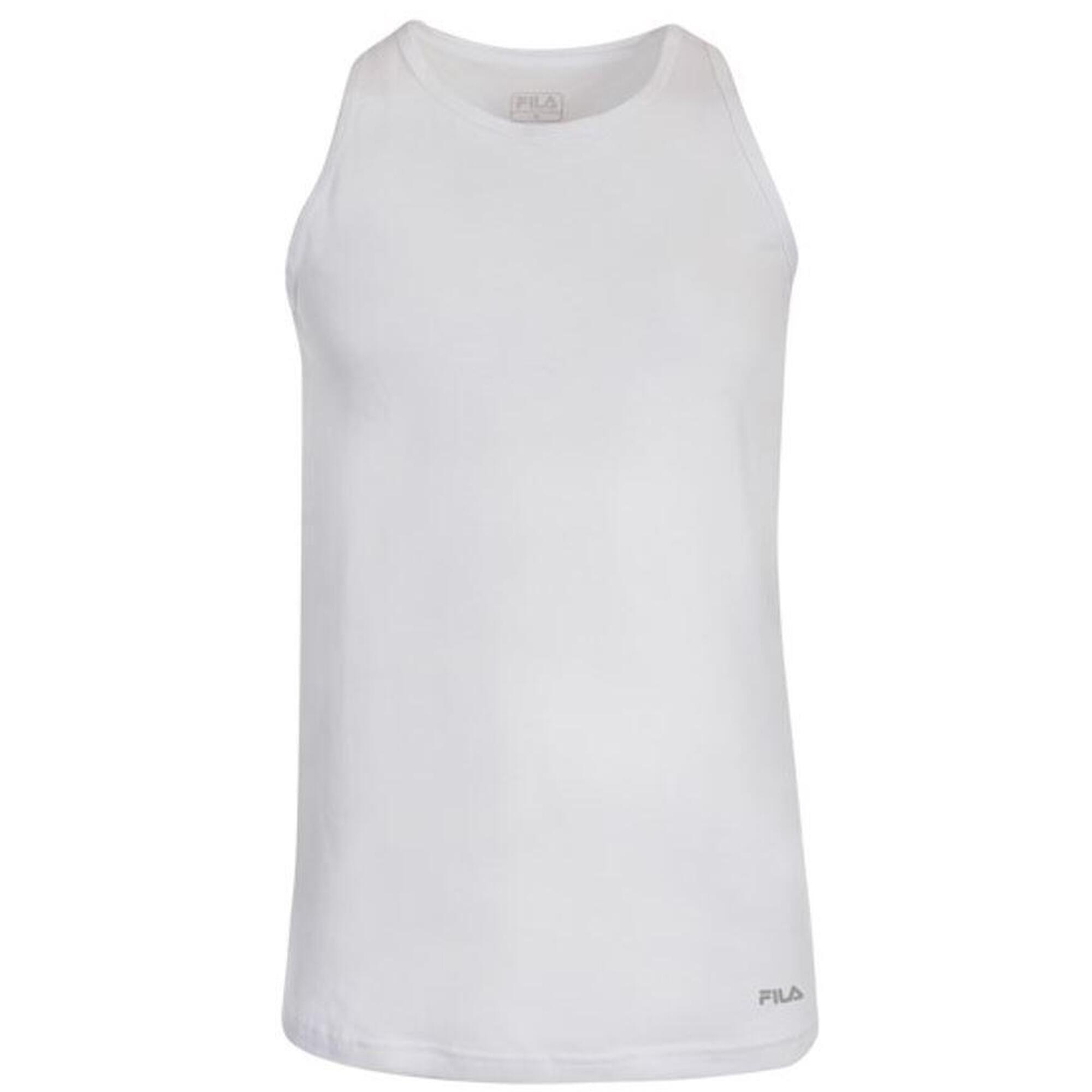 Męski tank top Fila biały XL - Wysokiej jakości oddychająca bawełna