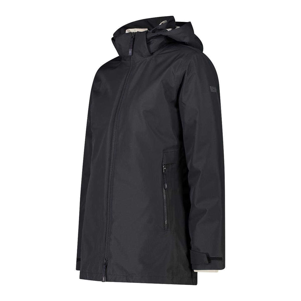 CMP Damen Parka Woman Long Jacket Zip Hood Det. Inn. Jacket 34K0086D 3/7
