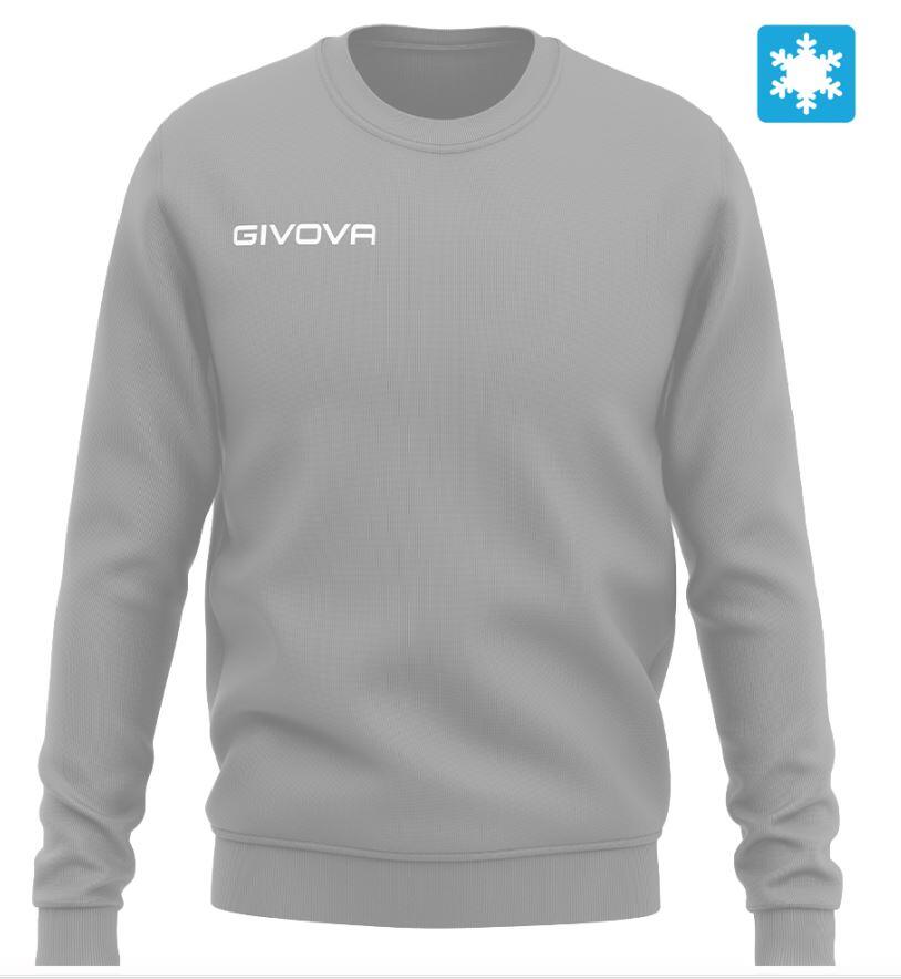 Felpa girocollo uomo ( fleece) givova grigio 2/5