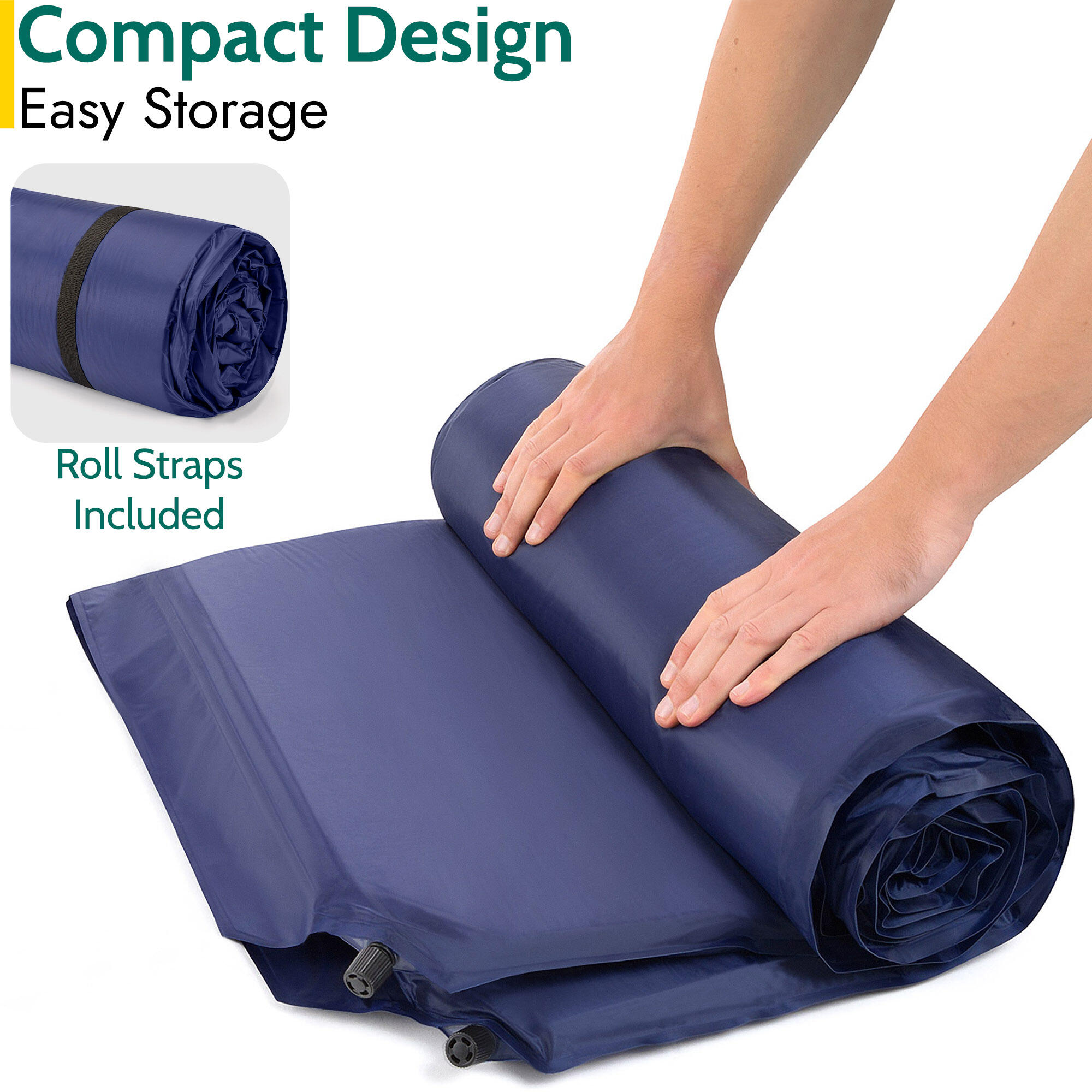 Double Camping Mat Self Inflating Inflatable Camp Roll Mattress With Bag Trail 5/7