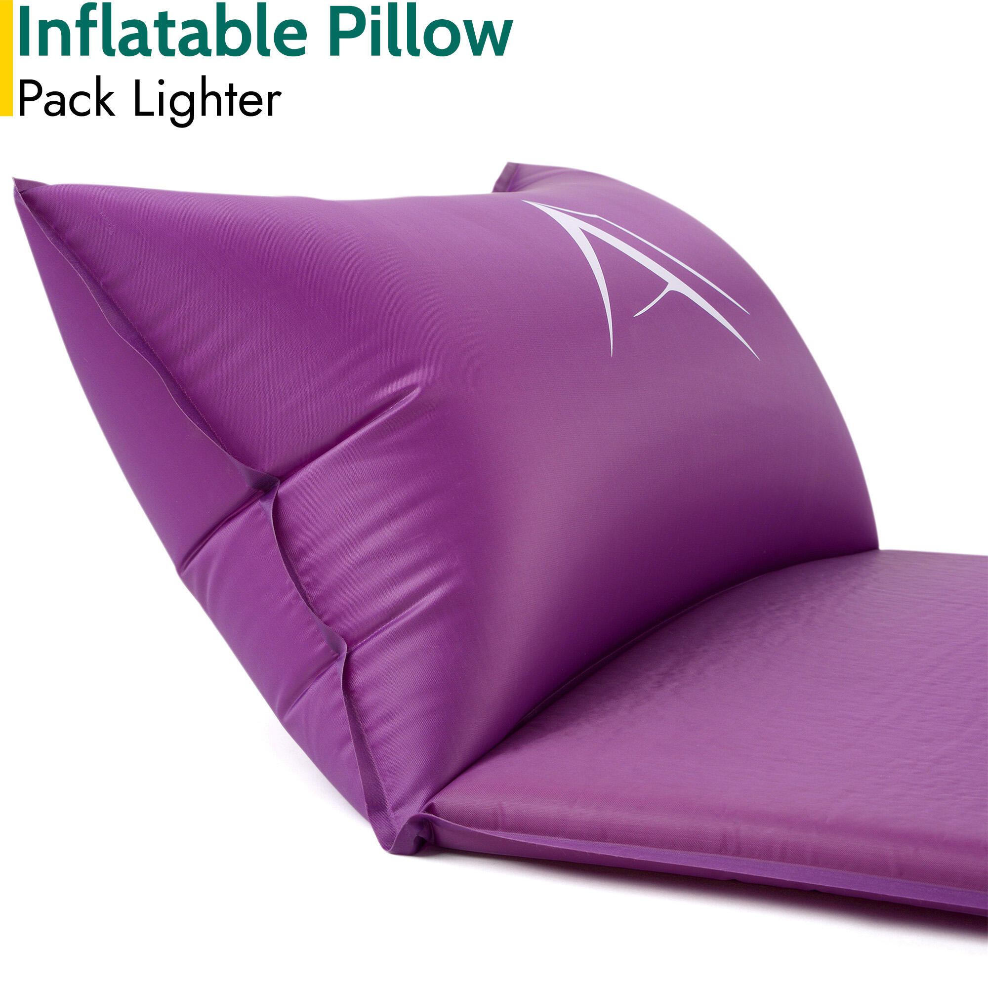 Single Pillow Camping Mat Self Inflating Inflatable Roll Mattress With Bag Trail 3/7