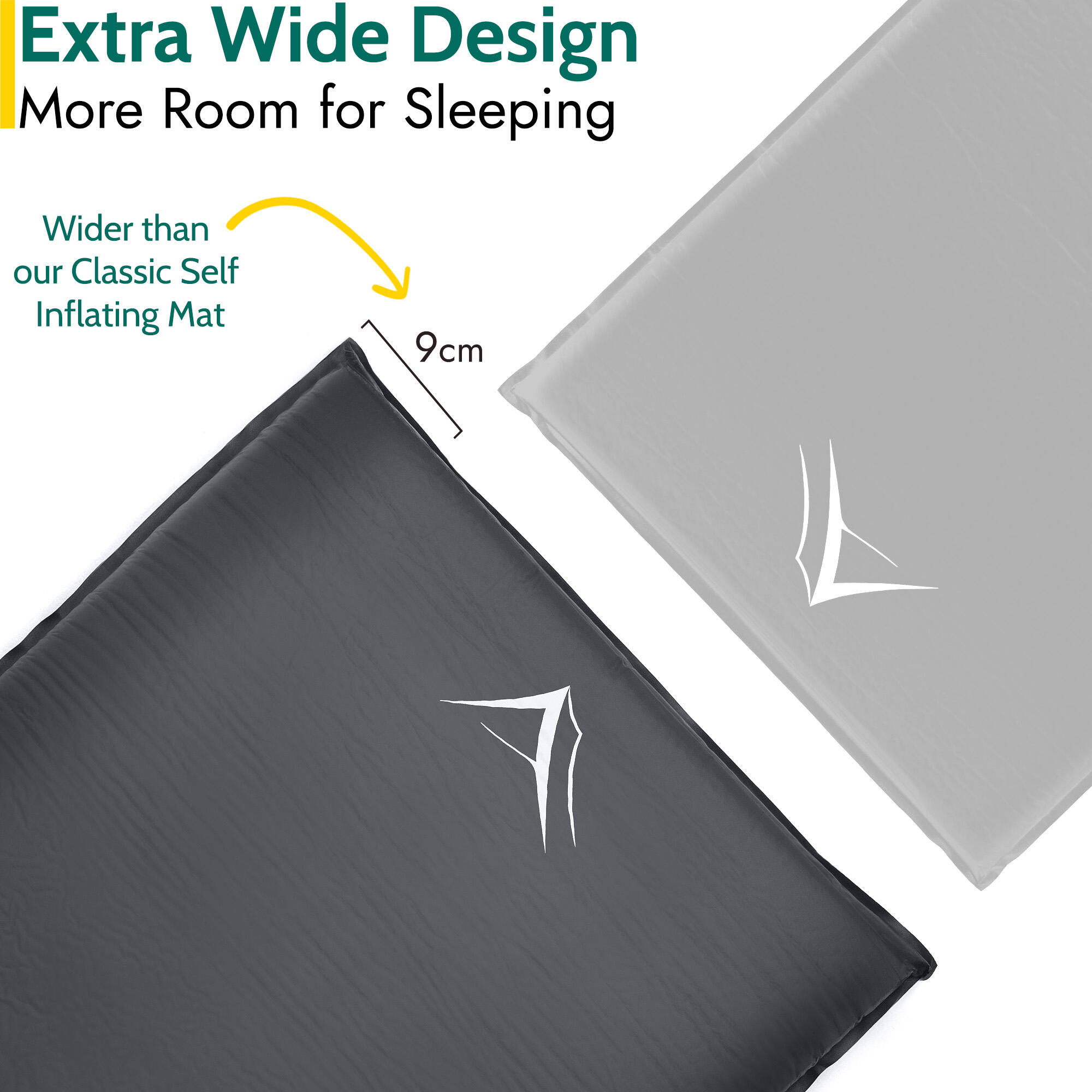 Extra Wide Self Inflating Sleeping Mat Foam Camping Mattress 186cm x 65cm x 10cm 3/7