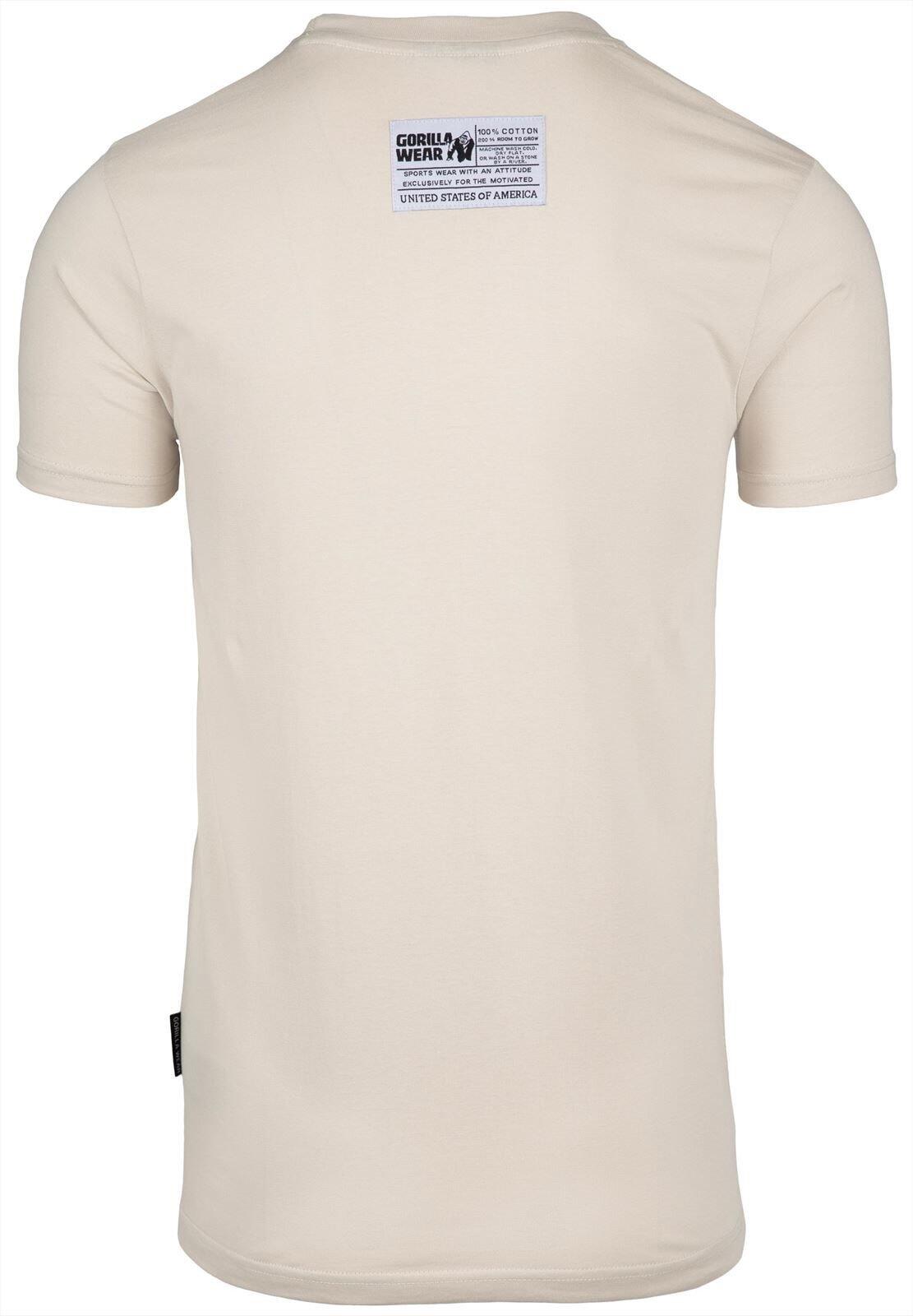 Camiseta Musculación Manga Corta Hombre GORILLA WEAR Classic Beige 3/6