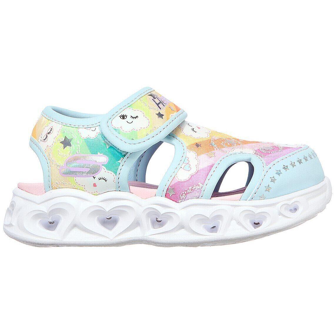 Sandales Skechers Heart Lights Sandals, Bleu, Enfants 3/5