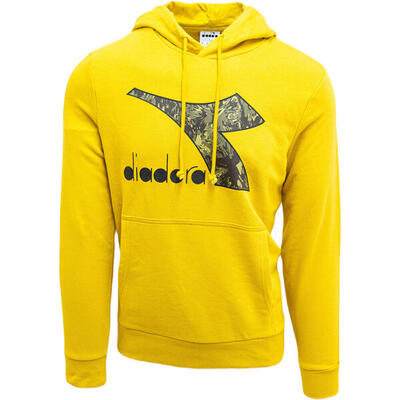 Cappuccio Diadora Big Logo. Giallo. Uomini