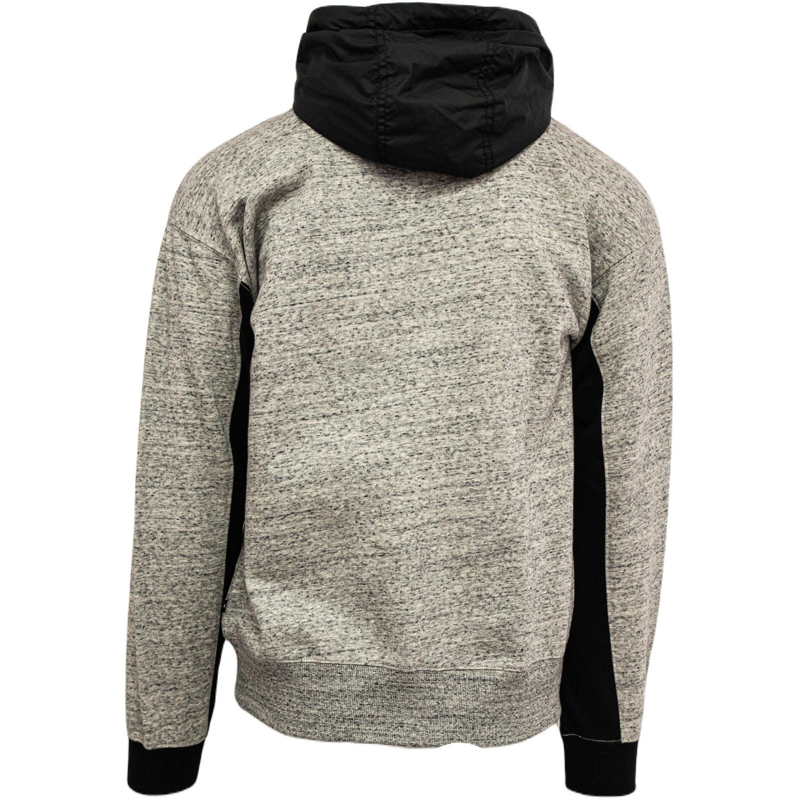 Sweat à capuche Converse Mixed Media Full-Zip Hoodie, Gris, Hommes 2/5
