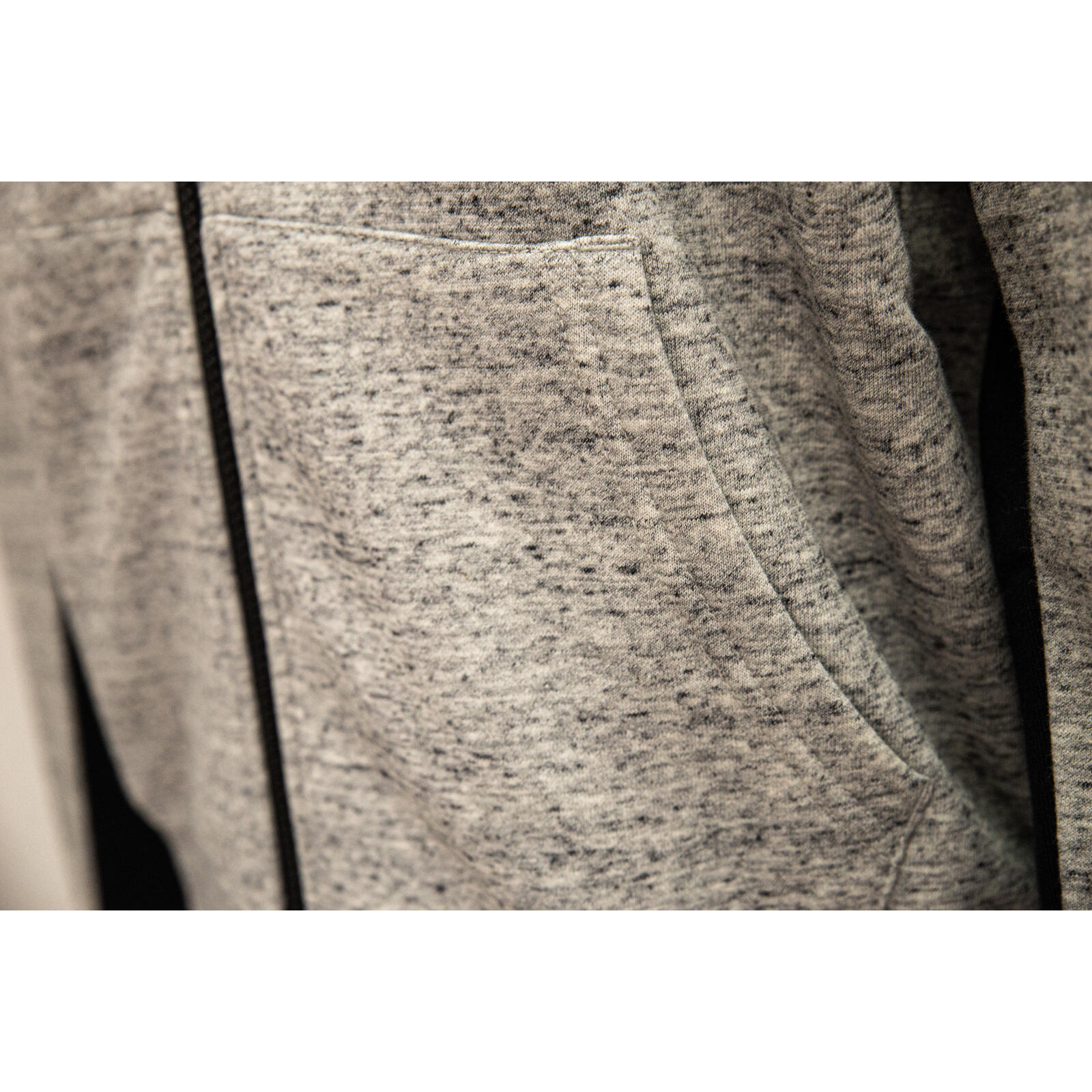 Sweat à capuche Converse Mixed Media Full-Zip Hoodie, Gris, Hommes 4/5