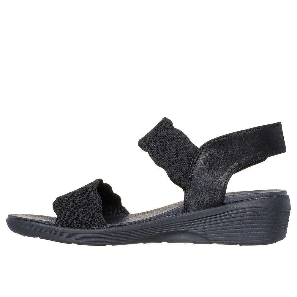 SANDALE FEMME Skechers Arya On The Rise tissu Adaptable NOIR 5/5