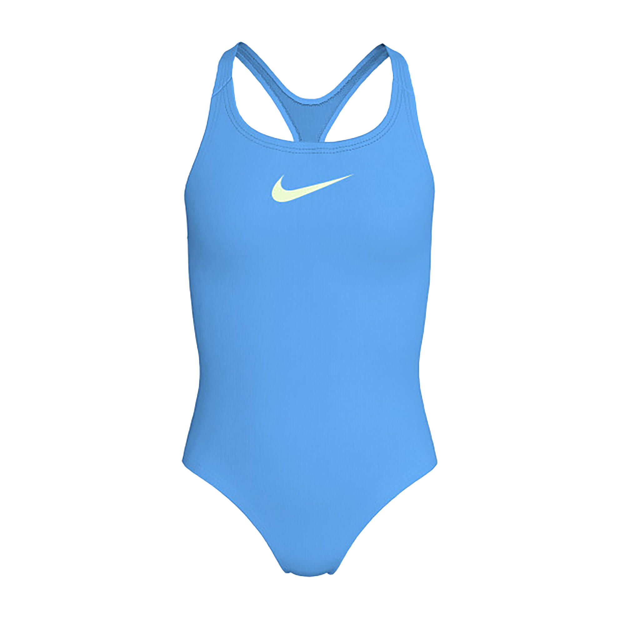 Girls Essential Racerback One Piece Swimsuit (University Blue) 4/4