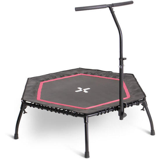 SportPlus Mini Trampolin faltbar mit Haltestange – Farbe Gelb
