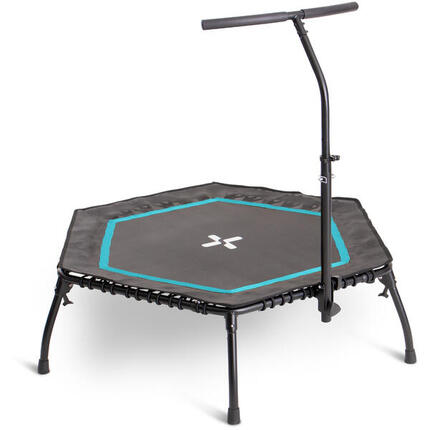 SportPlus Mini Trampolin faltbar mit Haltestange – Farbe Gelb
