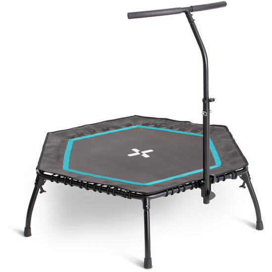 SportPlus Mini Trampolin faltbar mit Haltestange – Farbe Gelb