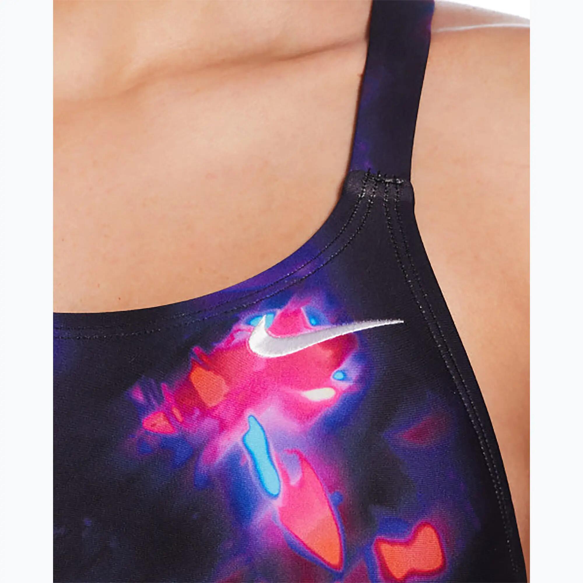 Costume Da Bagno Intero Motivo Floreale Donna Nike Nero 4/4