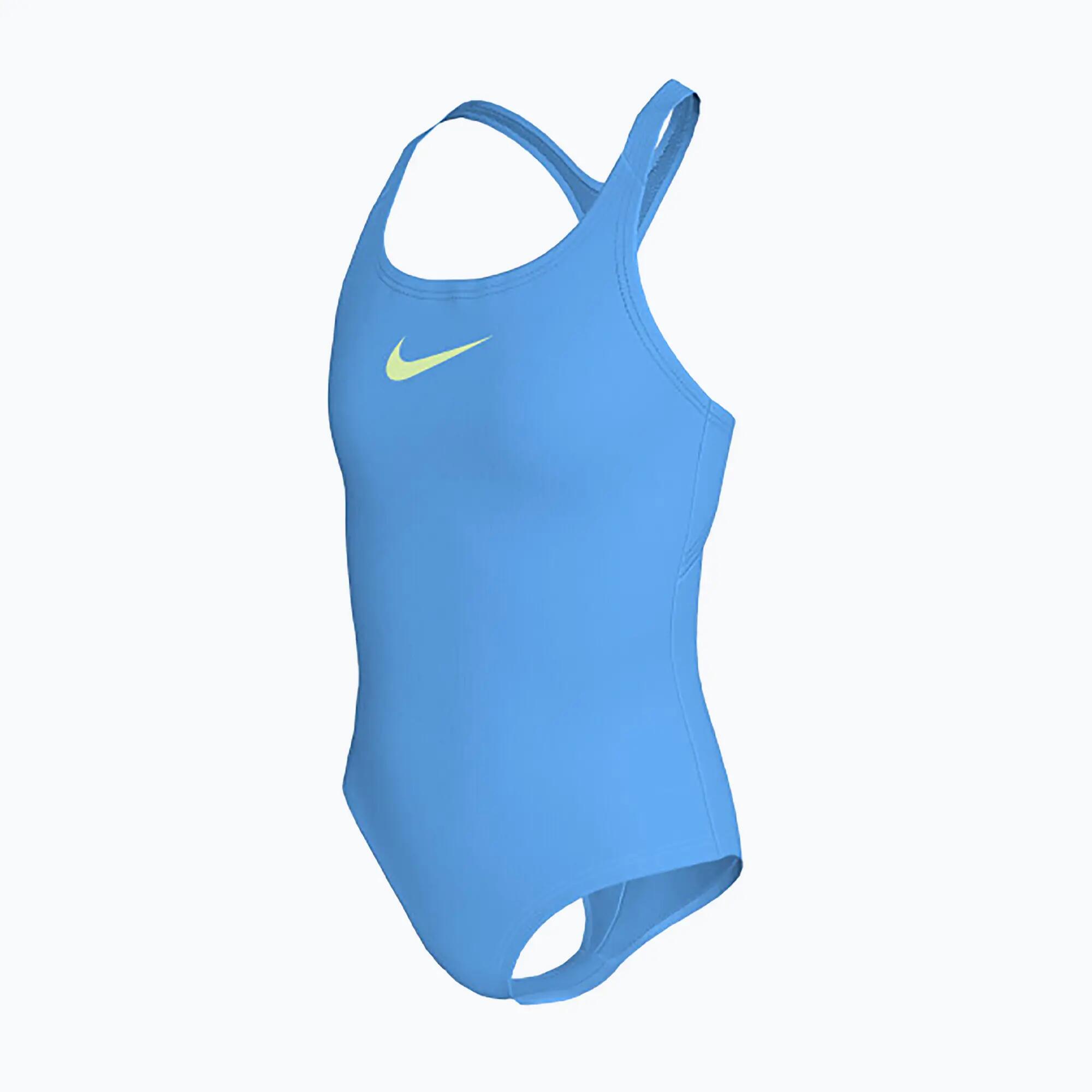 Girls Essential Racerback One Piece Swimsuit (University Blue) 3/4