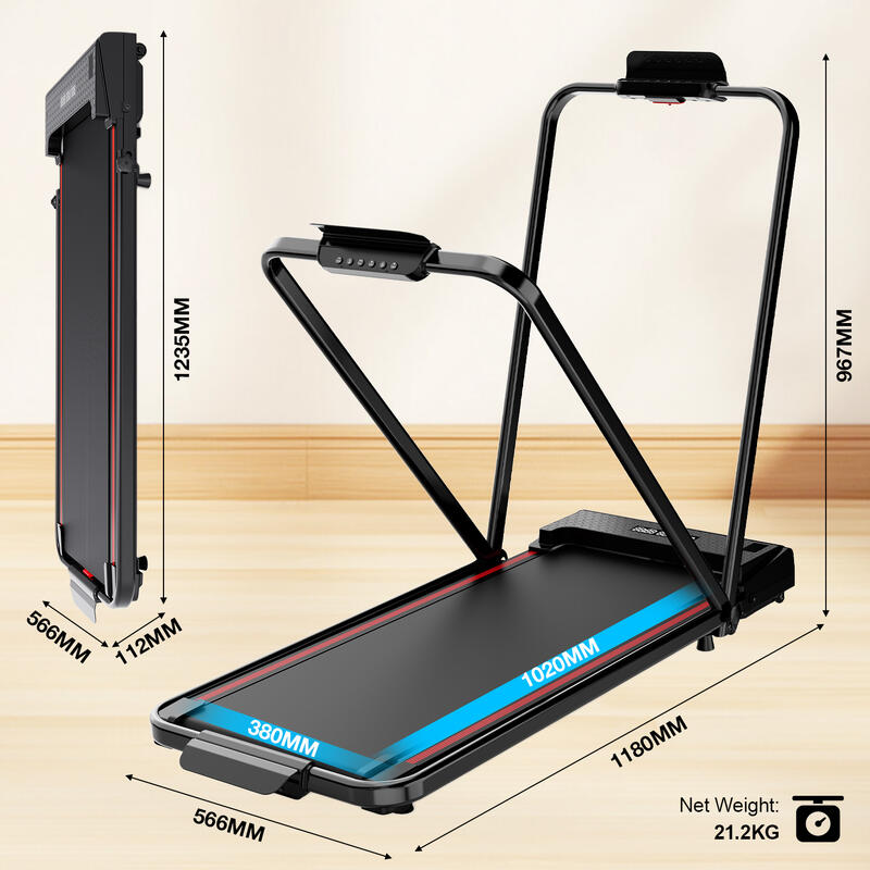 Tapis de Course Pliable-CITYSPORTS ZX2 Tapis roulant- 1400W Noir