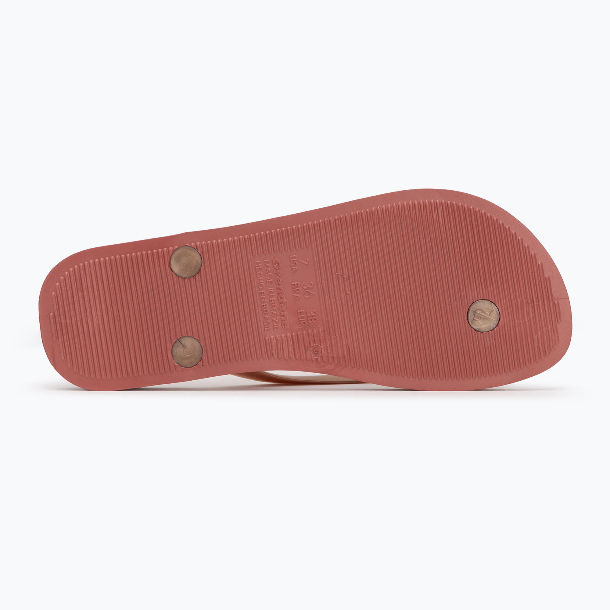 Ipanema Anatomica Tan Flip Flops-Red/Metalic Pink 4/5