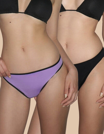 Pack:2 braguitas de bikinis menstruales brasileños con flujo abundante Mara 2/8