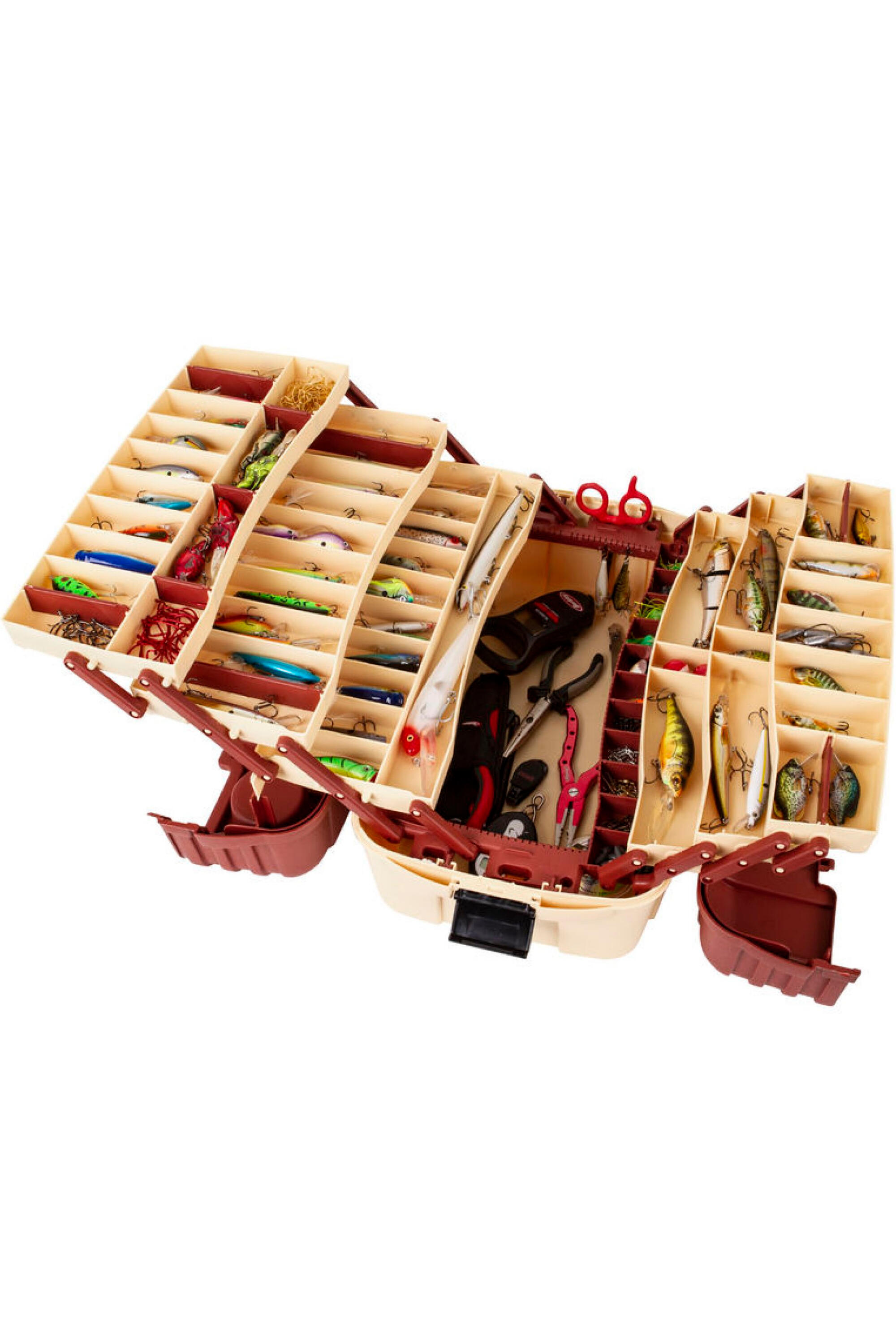 Classic Fishing Tackle Box Seven Tray Large 1/2