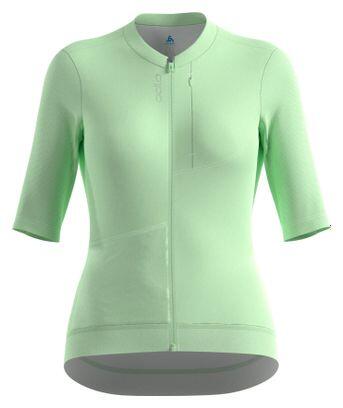 Maillot De Cyclisme ODLO – Homme, Vert, Fermeture éclair Intégrale – Taille M