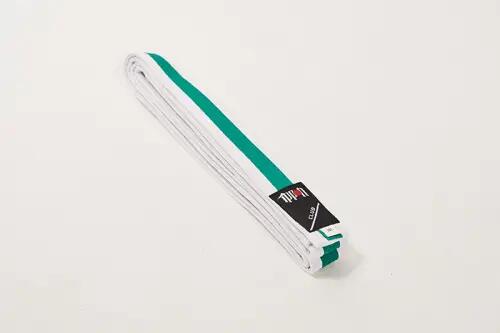 Centura Arte Martiale  Ippon Gear Alb/Verde/Alb 1/2