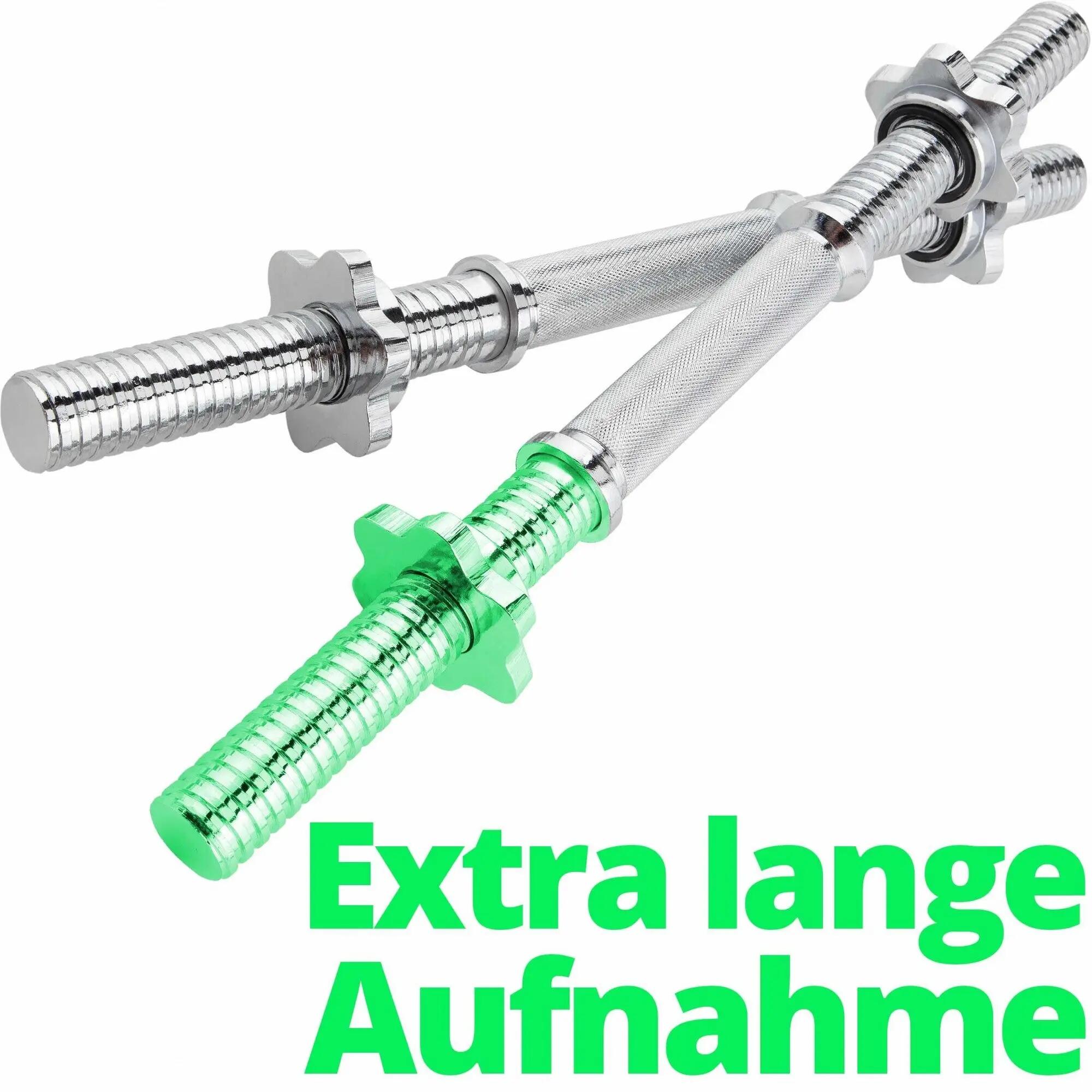 Set de 2 gantere 70 kg 2 bare discuri 30 mm fonta filet siguranta de tip stea 3/7