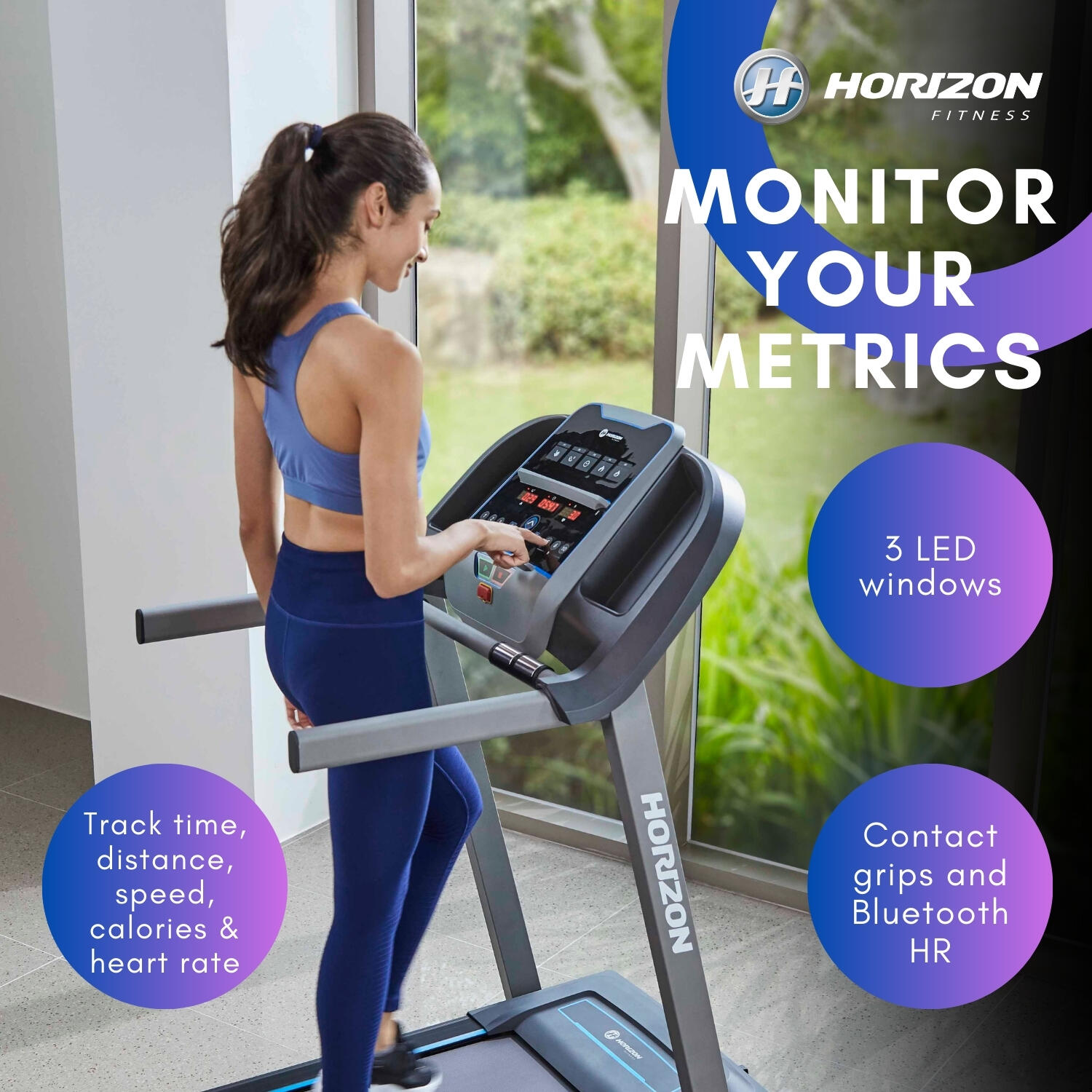 Horizon Fitness Tapis Roulant Elettrico Pieghevole Salvaspazio TR 3.0 3/8