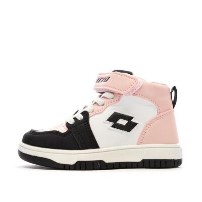 Lotto ravenne baby meisjes sneakers roze/zwart