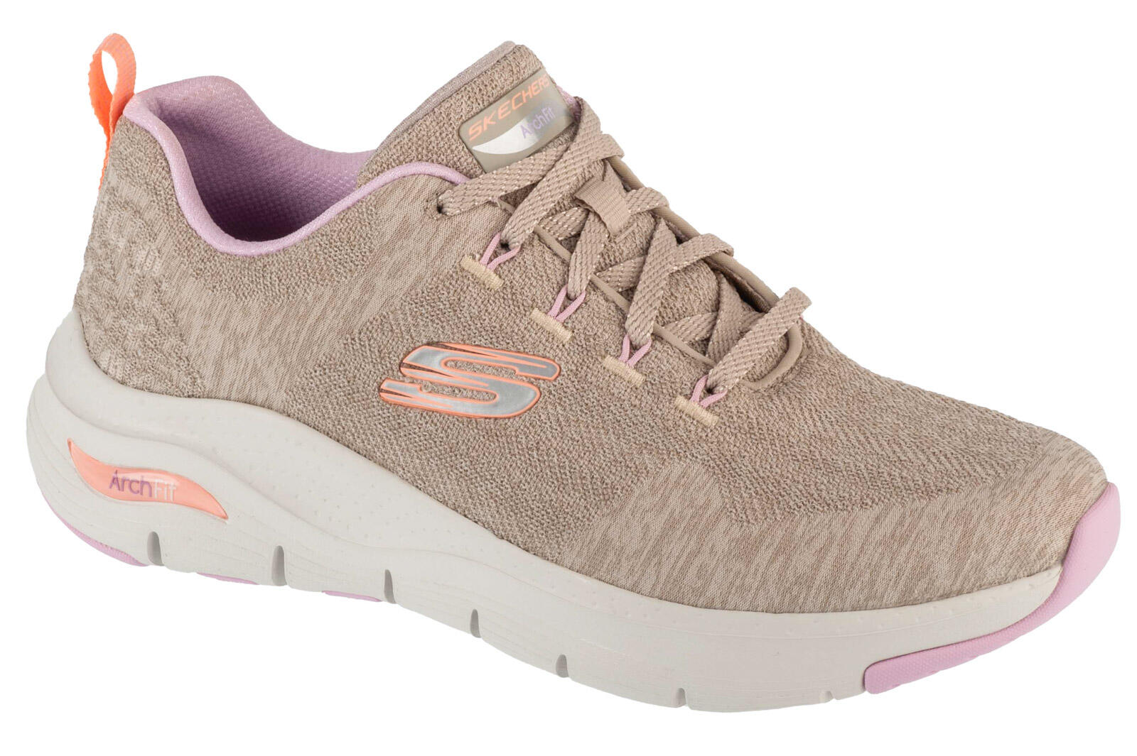 Chaussures Skechers Arch Fit Comfy Wave Beige 1/4