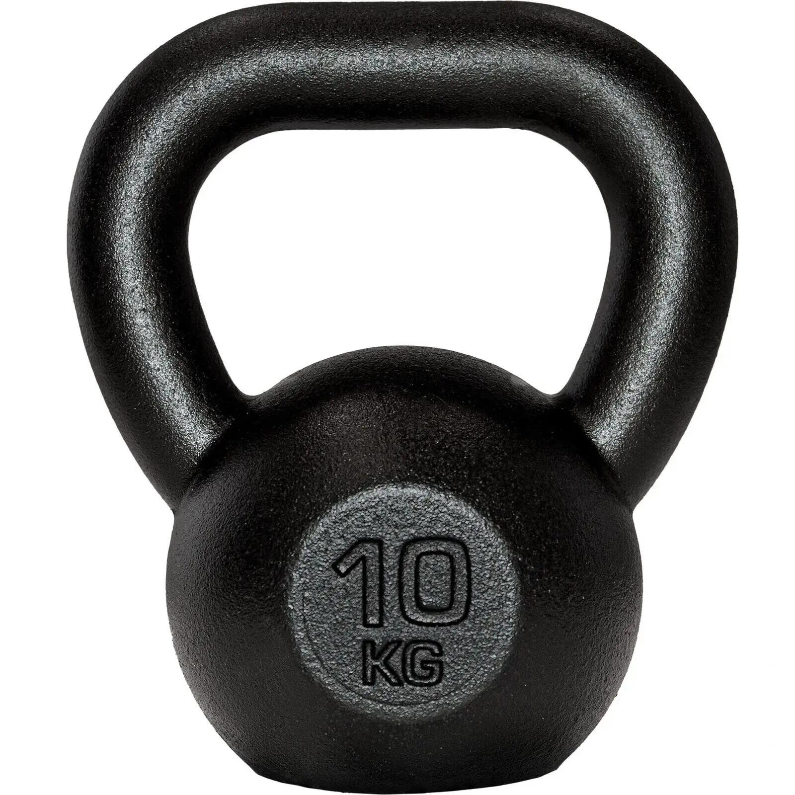 Kettlebell 10 kg fonta maner ergonomic negru 2/6