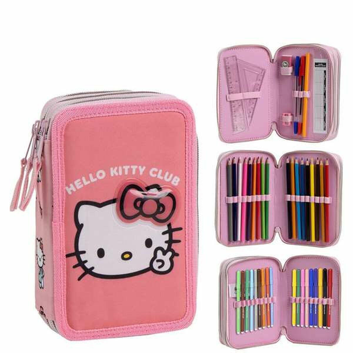 Estojo hello kitty cor de rosa