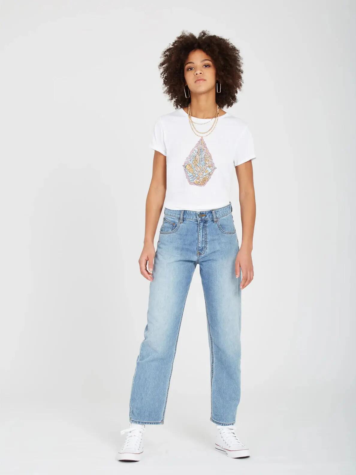 T-shirt - Skate - Mulher - Radical Daze - Regular fit - Branco 3/4