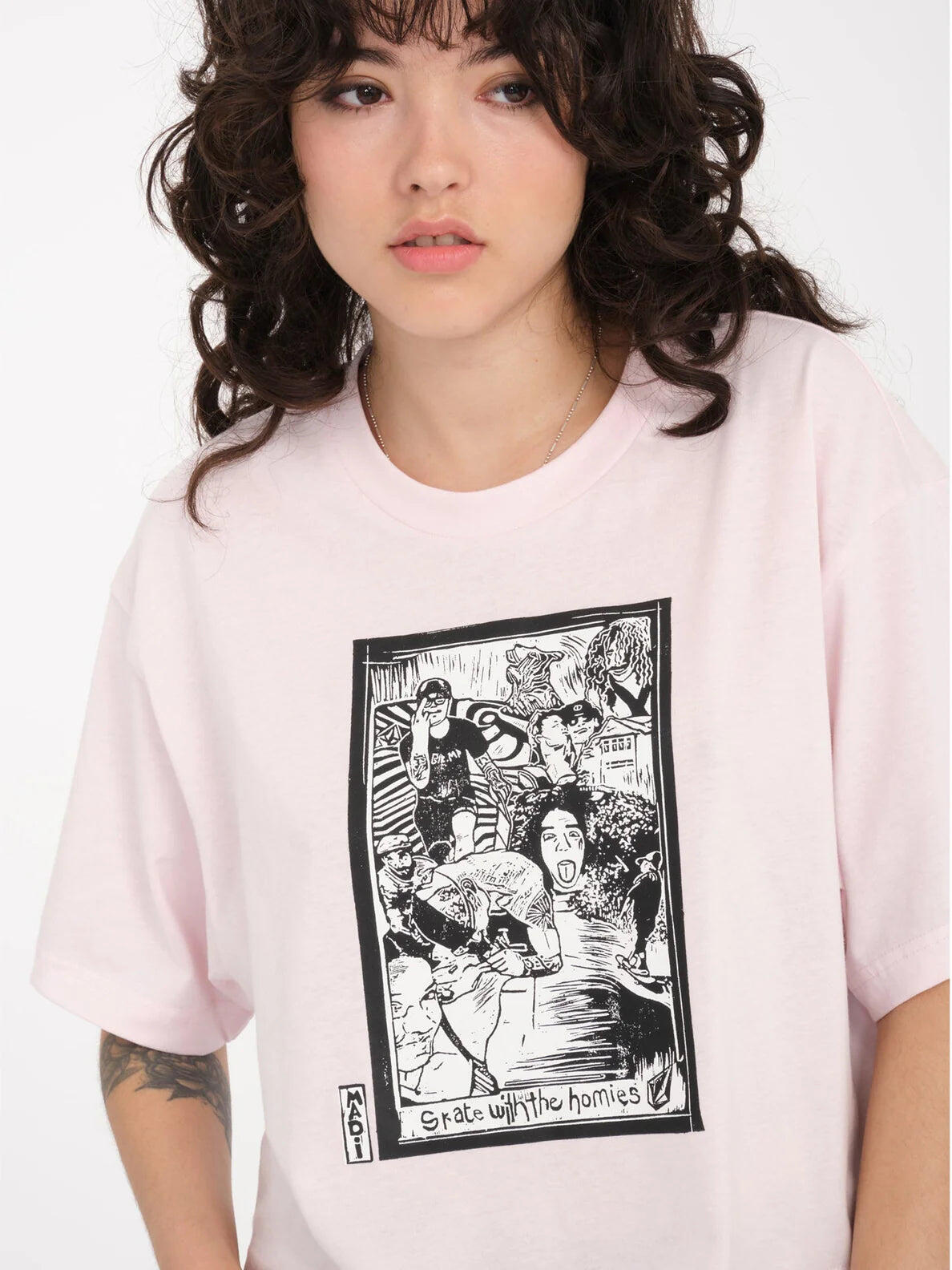 T-shirt - Skate - Mulher - Imprimido Drumstone - Lilac Ash 4/4