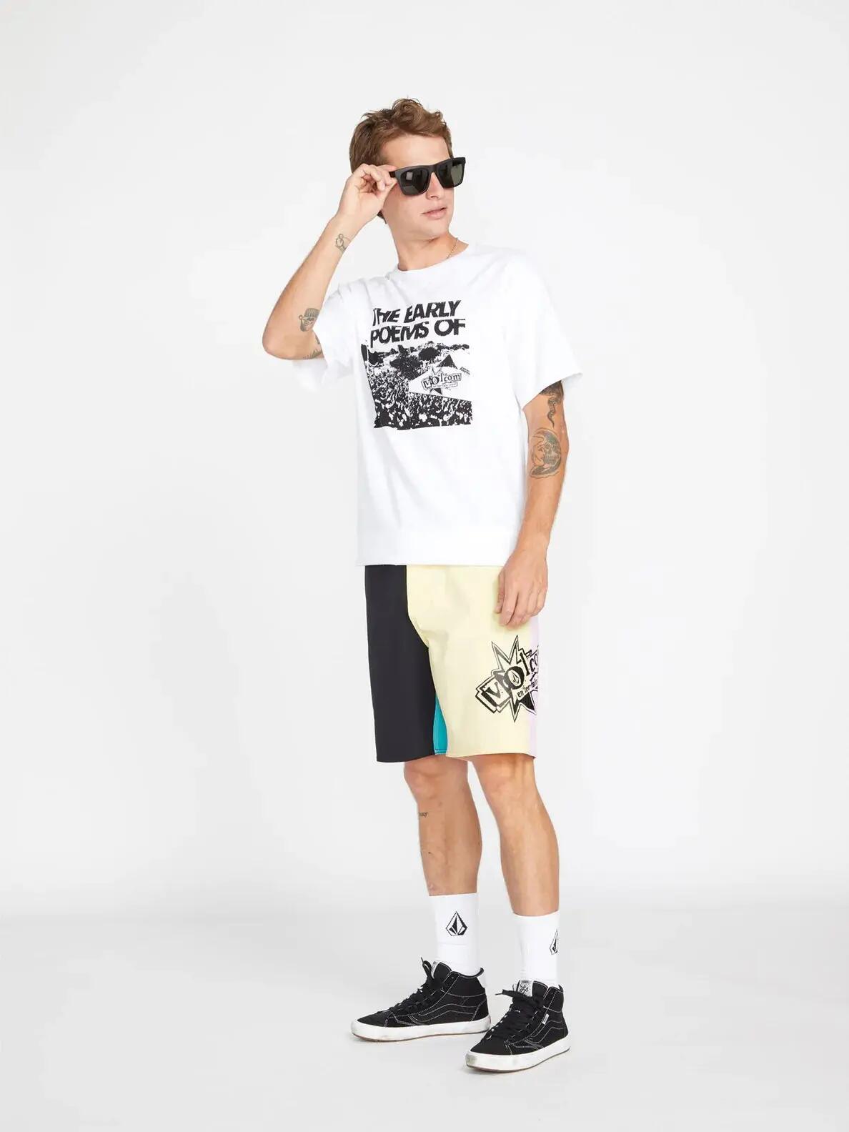 Camiseta - Skate - Sin género - Estampado V Entertainment Poems - Blanco 3/4