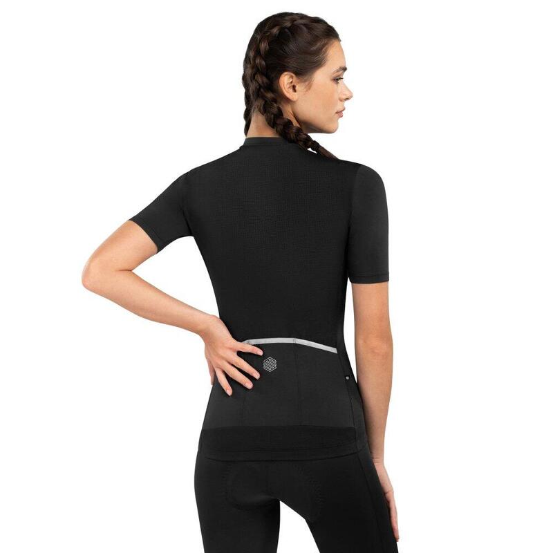 Camisola de ciclismo manga curta mulher Core Rainier Preto