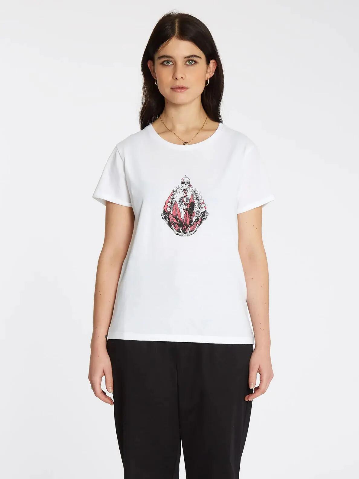 T-shirt - Skateboarding - Mulher - Imprimido Radical Daze Tee - Branco 3/4