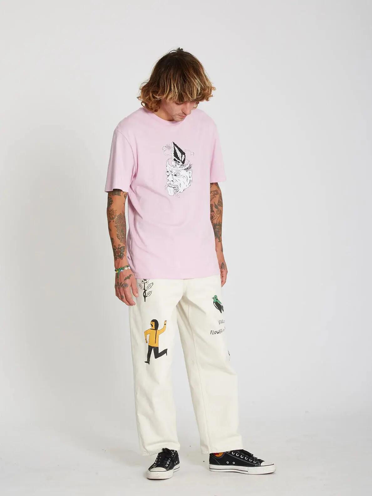 T-shirt - Skate - Unissexo - Estampado Finkstone Paradise Pink - VOLCOM - Rosa 4/4