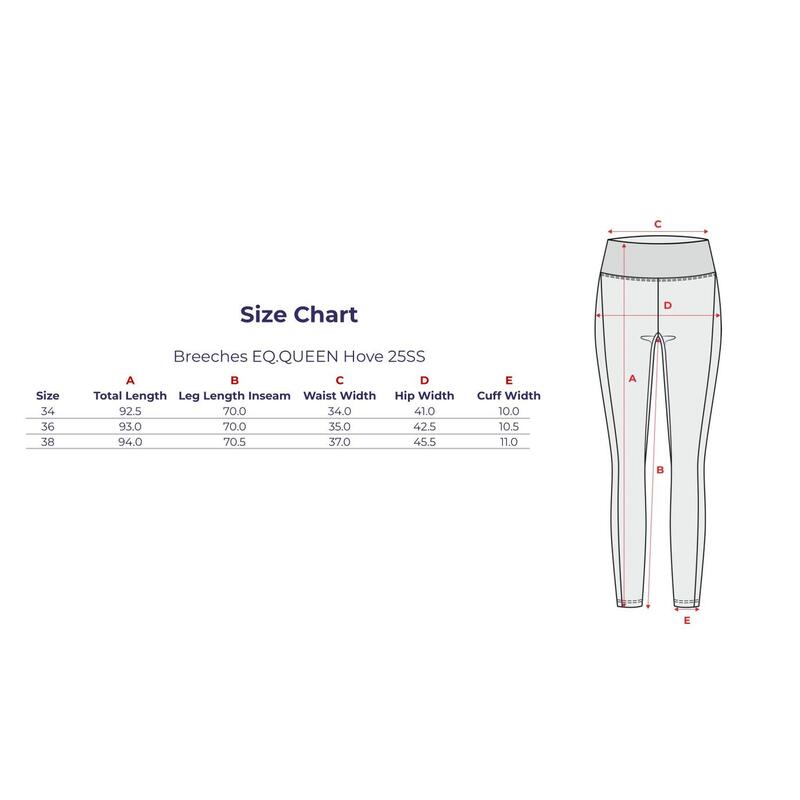 Pantaloni de călărie EQUESTRIAN QUEEN Hove 25SS pentru femei, cu șezut complet