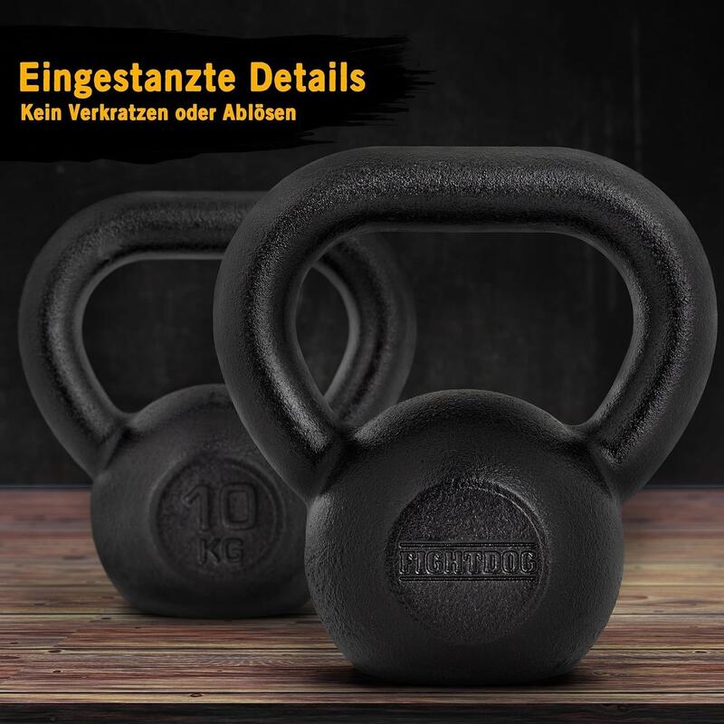 Kettlebell 10 kg fonta maner ergonomic inaltime 23 cm negru