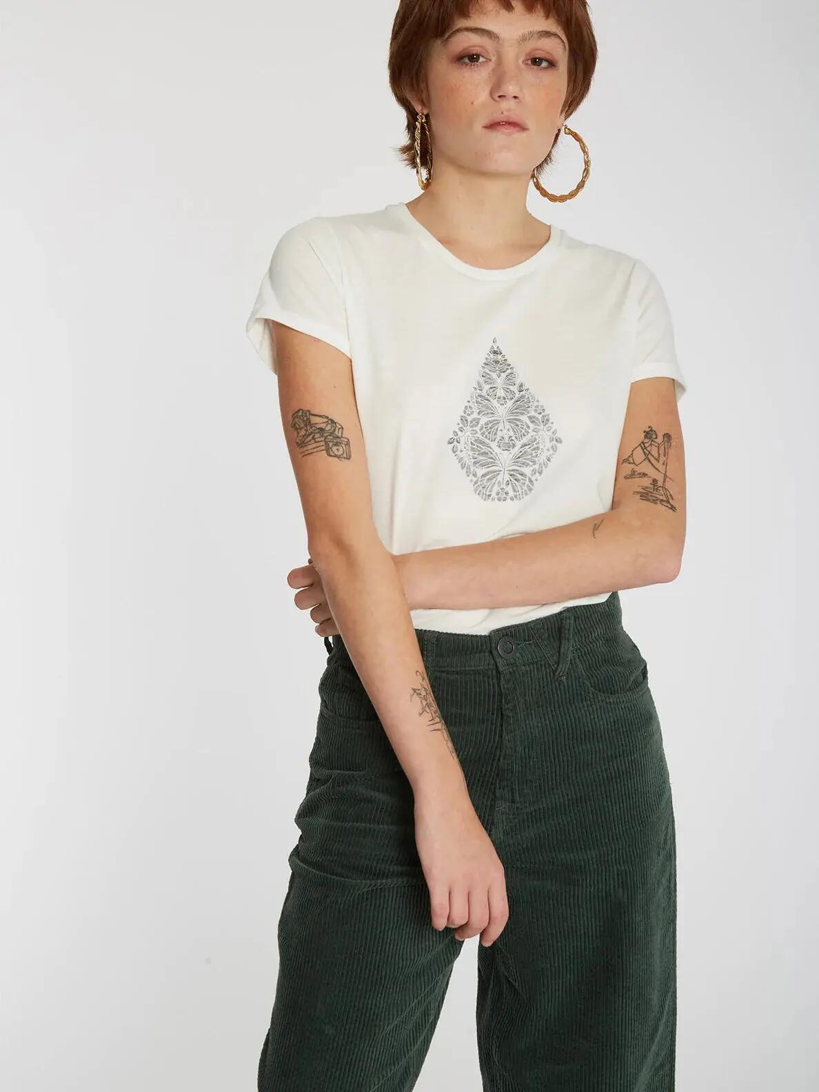 T-shirt - Skate - Mulher - Radical Daze Tee - Estampado - Branco 3/4