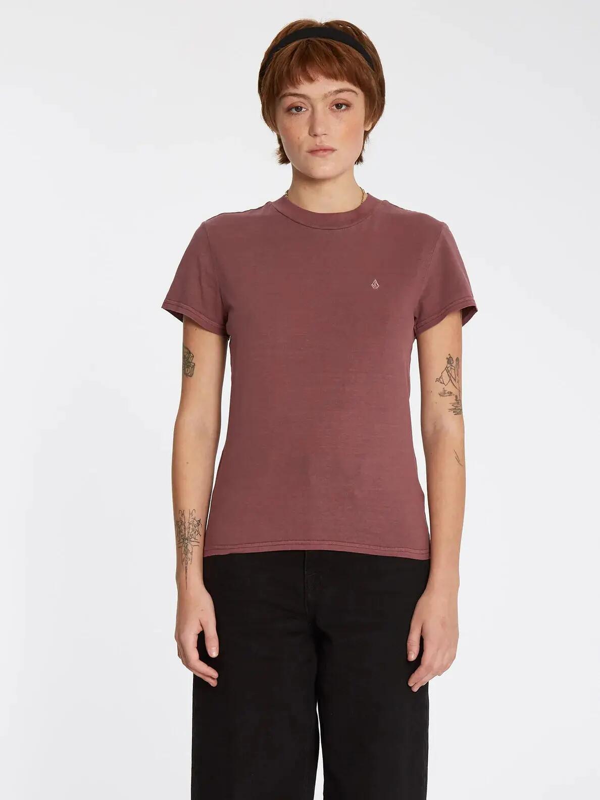 T-shirt, Skate, Mulher, algodão regular, Solid, bordô 2/4