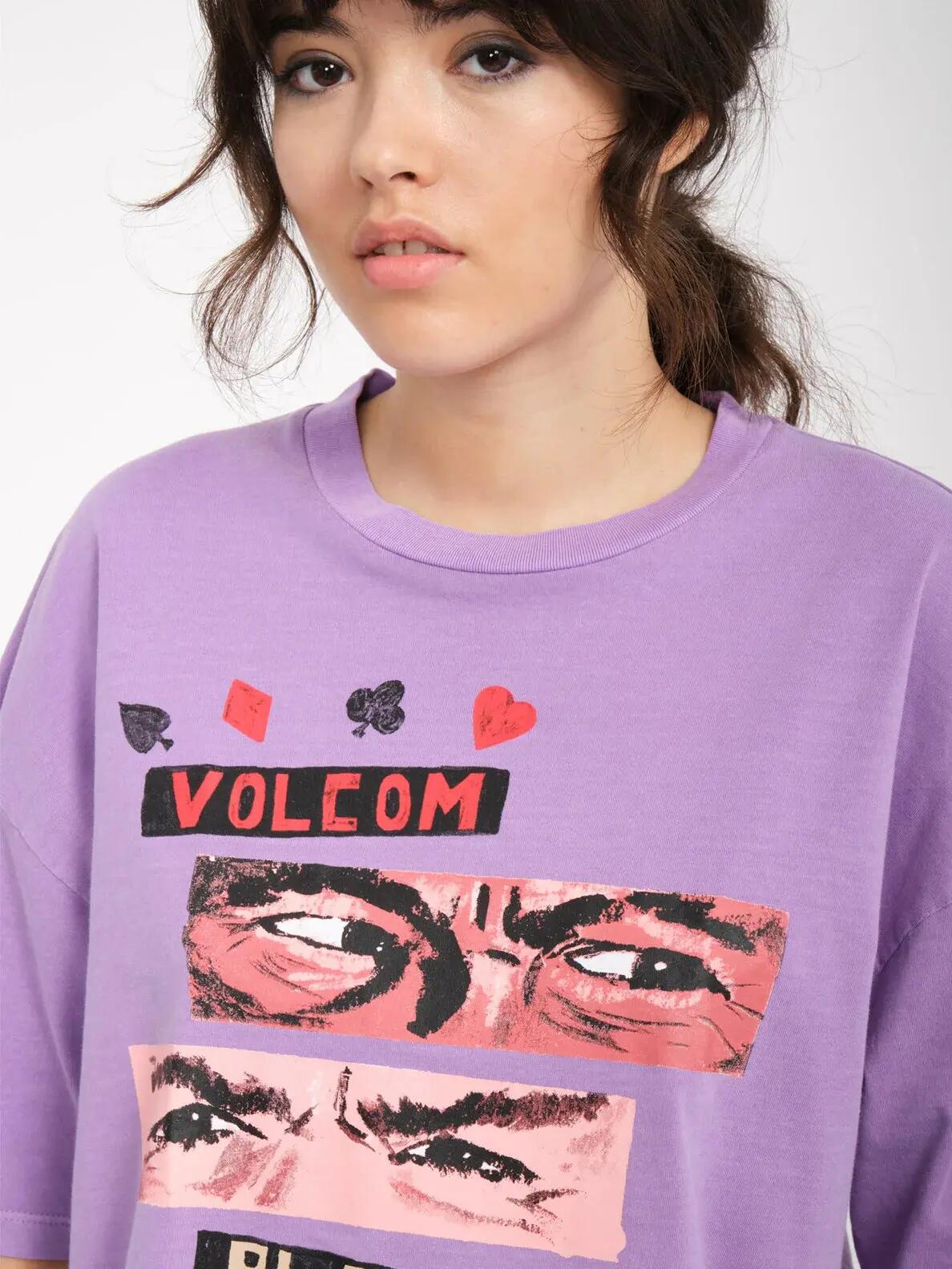 T-shirt - Skate - Mulher - Estampado paisley - Play The - Purple 4/4