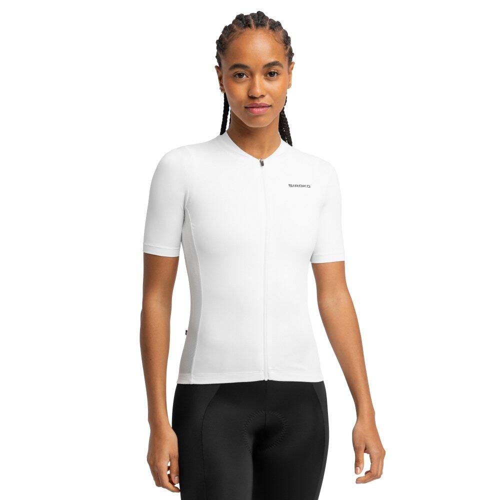 Women Cycling 's short sleeve jersey Core Sonora White