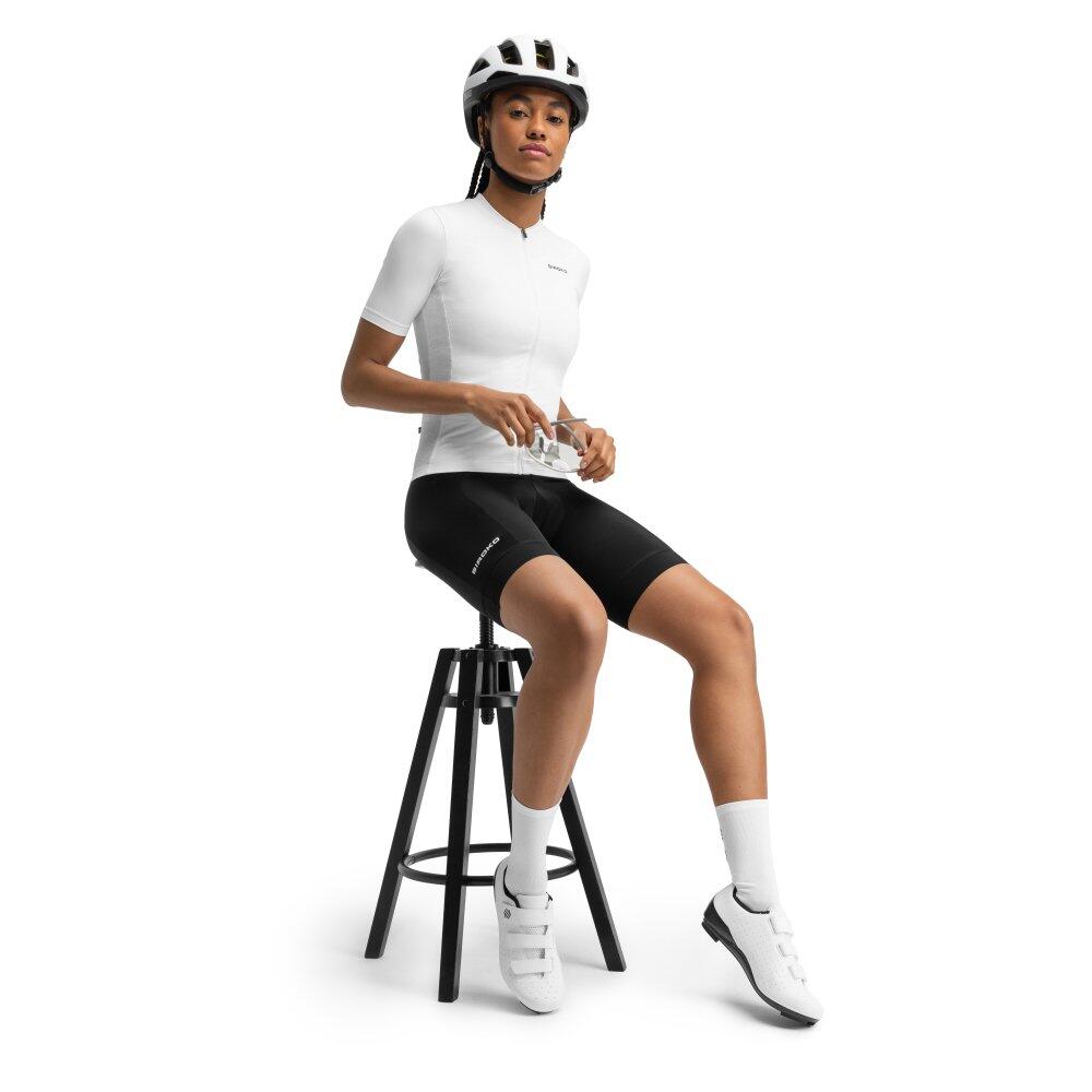 Damen Radsport kurzärmeliges radtrikot für Core Sonora Weiß 3/7