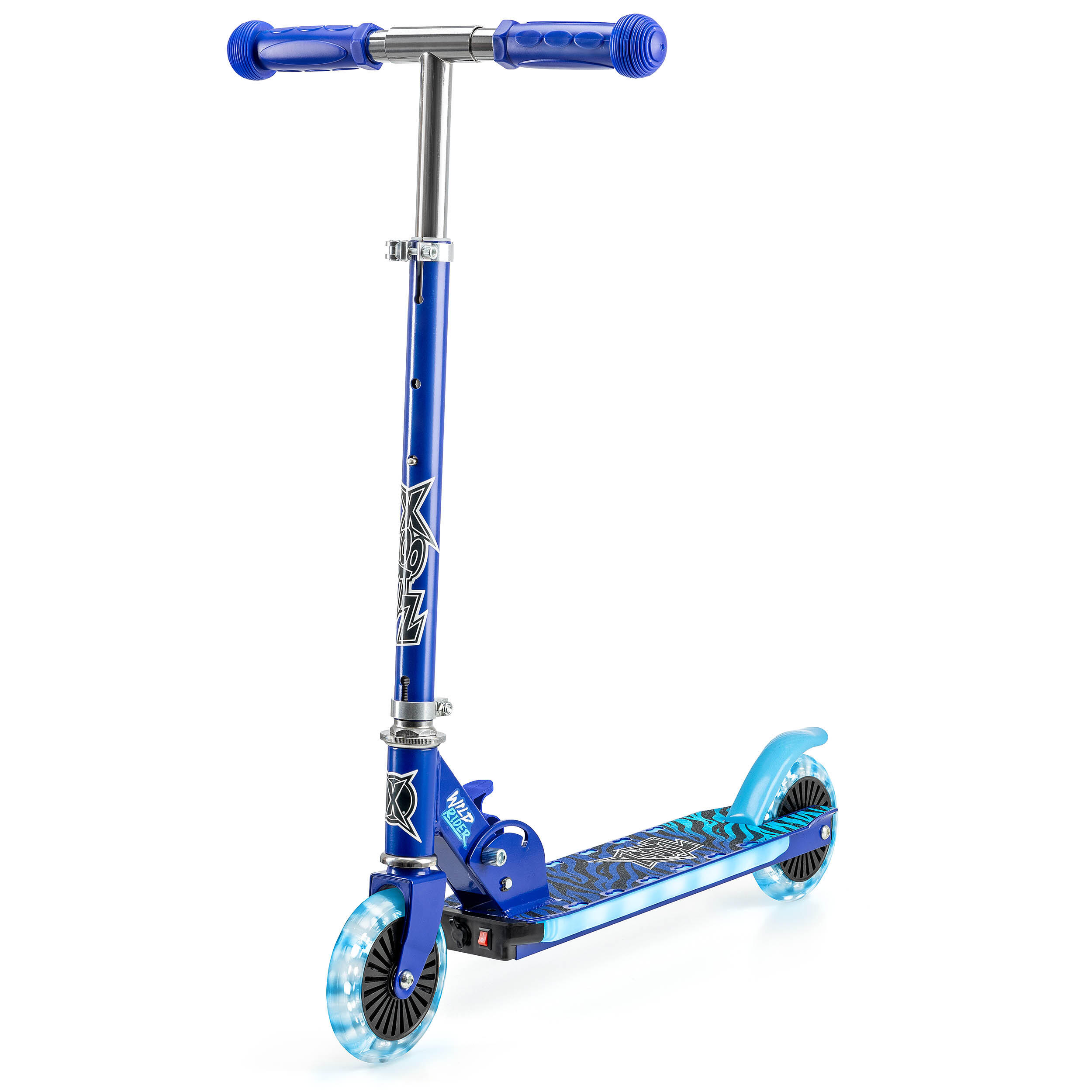 XOOTZ Xootz Wild Rider LED Scooter Blue Tiger Folding Light Up Scooter