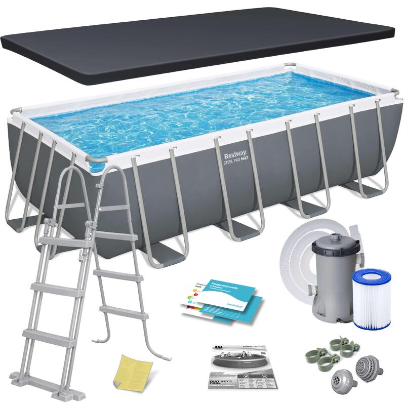 Basen stelażowy ogrodowy 488x244x122 cm Bestway 56670
